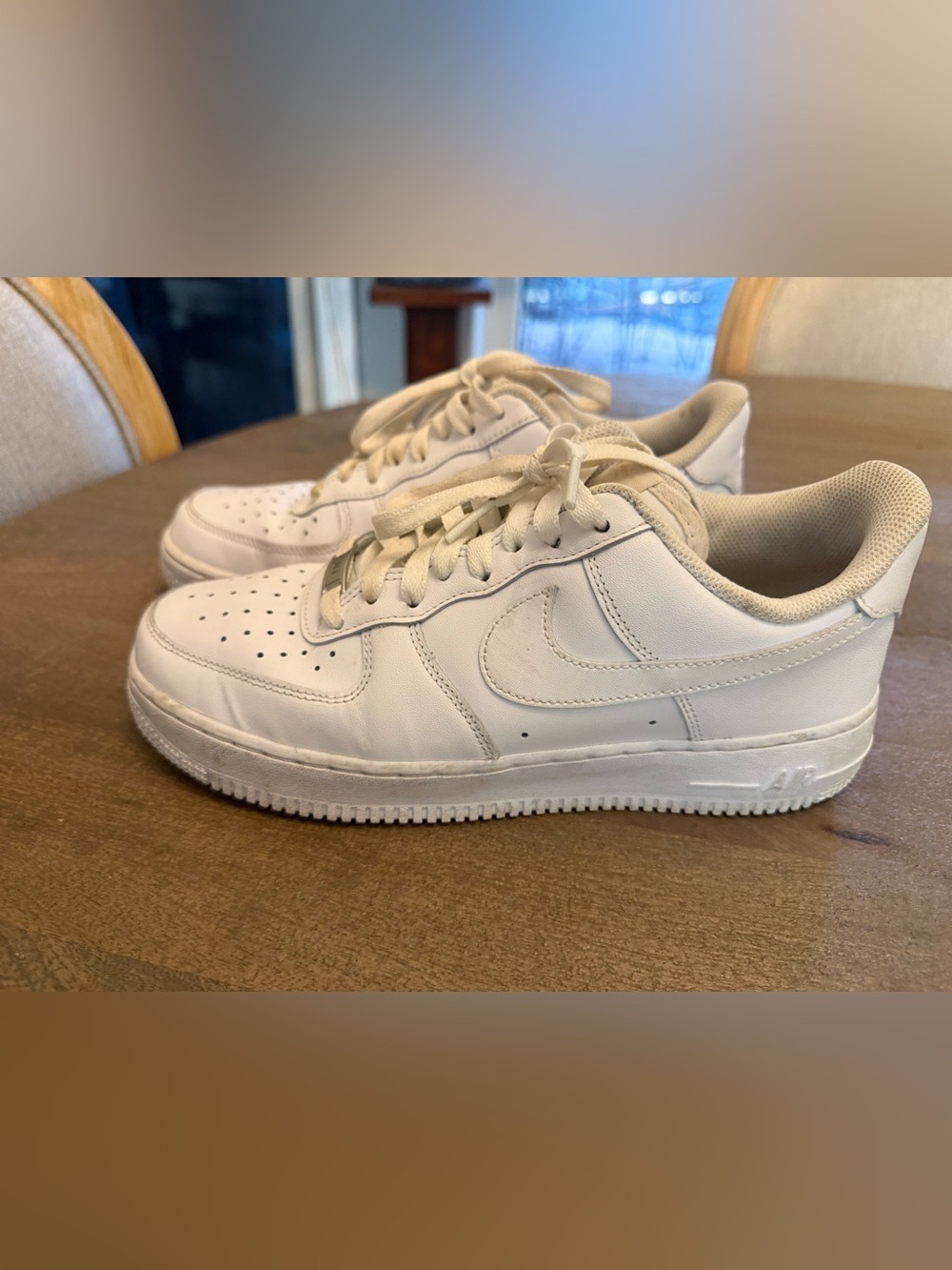 Nike Air Force 1 ’07 White Leather Sneakers Women’s 9.5
